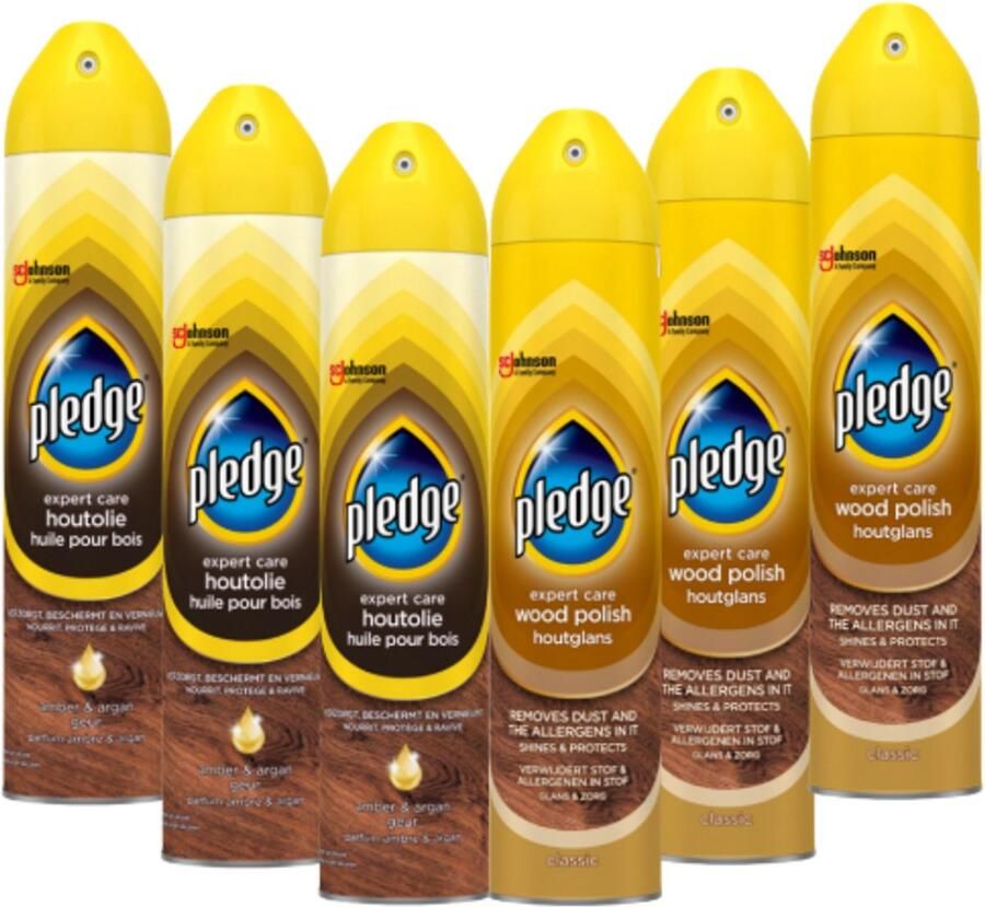Pledge 3x Beautify it Classic Spray + 3x Revive It Voedende Olie