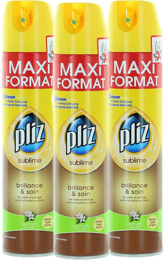 Pledge Sublieme Meubelspray 3x 300ml Bloemig Parfum Glans & Verzorging