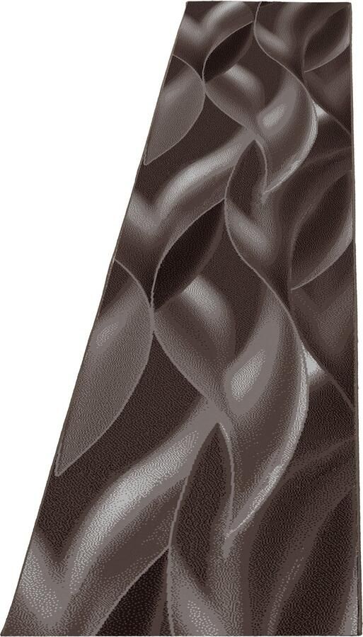Adana Carpets Laagpolig vloerkleed met abstract golfpatroon bruine kleur geschikt voor de woonkamer met jute achterkant afmetingen: 160 cm x 230 cm - Foto 5