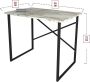 Pochon Home Bureau Industrieel Wit Marmer Industrieel 60x90x75 Tafel Werktafel - Thumbnail 2