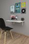 Pochon Home Inklapbare Bureau Wit Industrieel 72x45 Tafel Werktafel Compact - Thumbnail 1