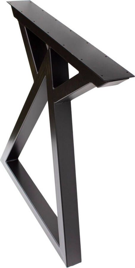 Pochon Home Tafelpoot Adonis Staal Zwart 60x72cm Meubelpoten Tafelpoten Metaal Zwart