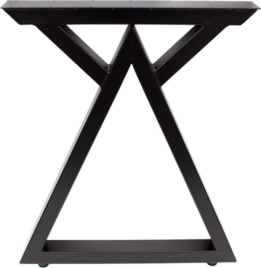 Pochon Tafelpoot Adonis Zwart 6x80x72 Meubelpoot Staal Tafelpoten Zwart Meubelpoten Zwart Laagpolige Vloerkleed Kortpolige Vloerkleed