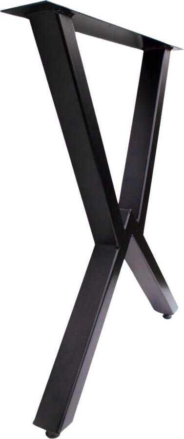 Pochon Tafelpoot Herakles Zwart 6x60x72 Meubelpoot Staal Tafelpoten Zwart Meubelpoten Zwart Laagpolige Vloerkleed Kortpolige Vloerkleed