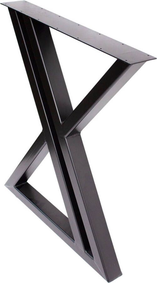 Pochon Home Tafelpoot Kronos Staal Zwart 80x72 cm Meubelpoten Tafelpoten Metaal Zwart