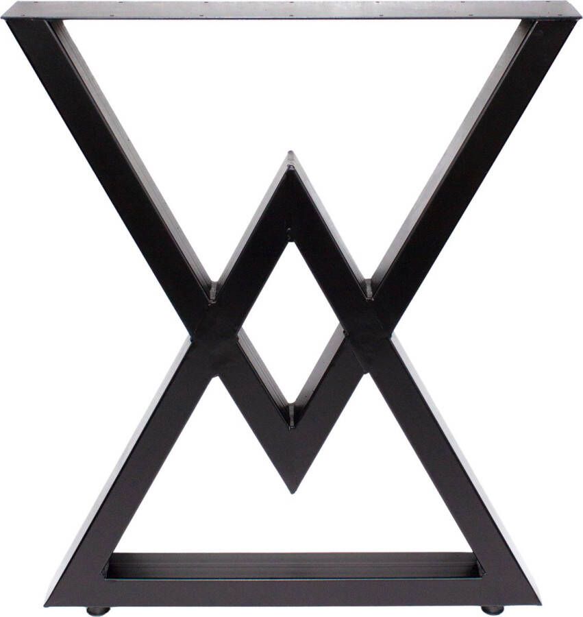 Pochon Home Tafelpoot Morfeus Staal Zwart 60x72cm Meubelpoten Tafelpoten Metaal Zwart