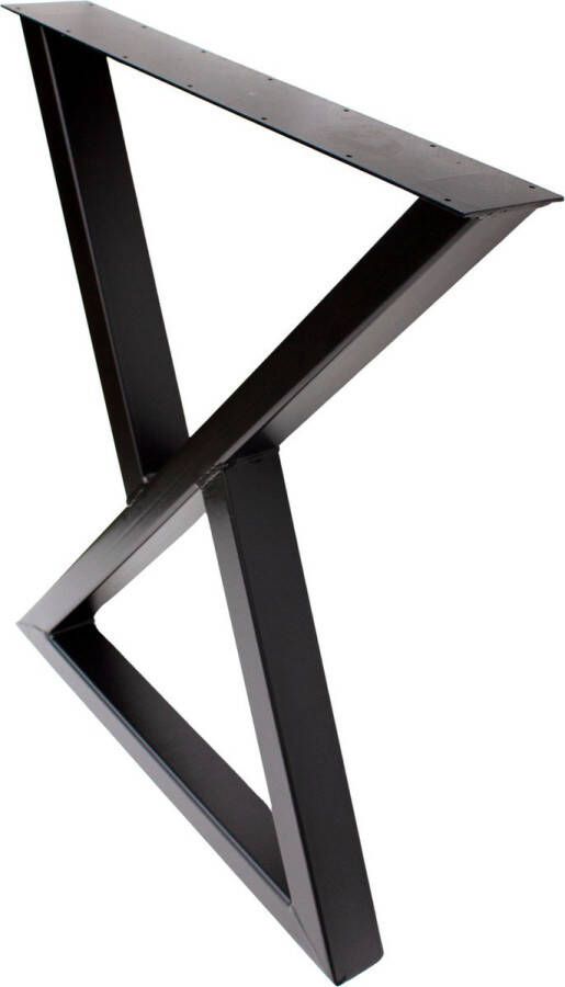 Pochon Home Tafelpoot Triton Staal Zwart 60x72cm Meubelpoten Tafelpoten Metaal Zwart