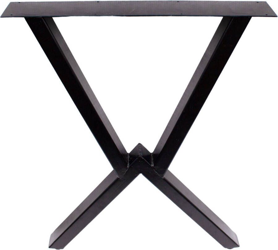 Pochon Tafelpoot Uranus Zwart 6x60x72 Meubelpoot Staal Tafelpoten Zwart Meubelpoten Zwart Laagpolige Vloerkleed Kortpolige Vloerkleed