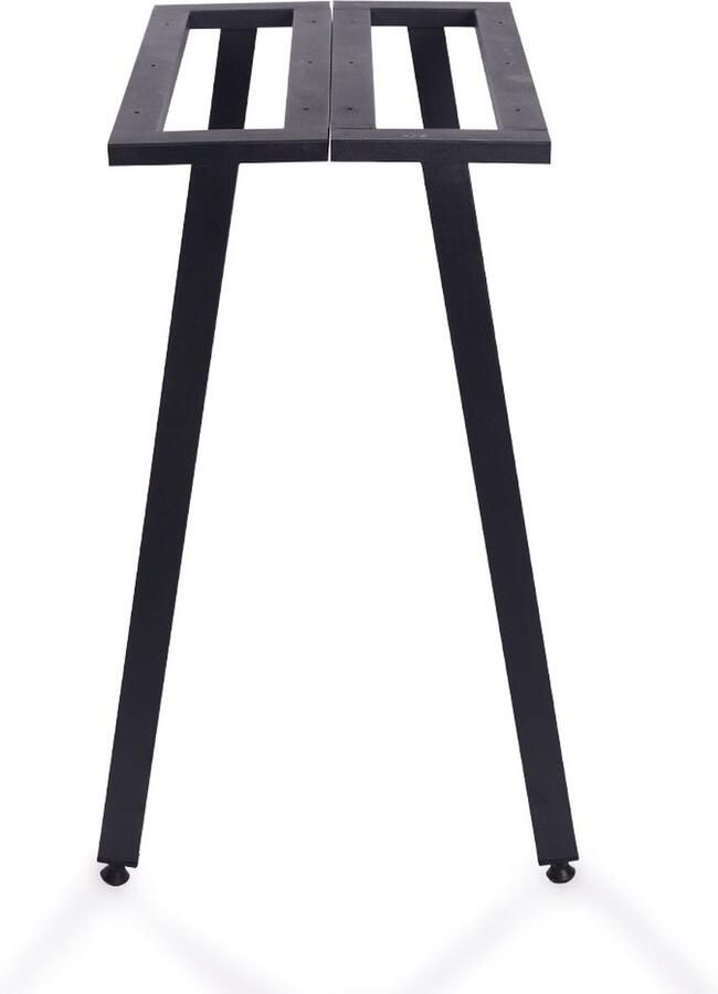 Pochon 2x Tafelpoot DA17 Zwart 6x55x72 Meubelpoot Staal Tafelpoten Zwart Meubelpoten Zwart