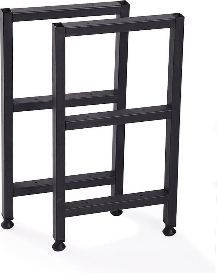 Pochon 2x Tafelpoot DA21 Zwart 6x27x42 Meubelpoot Staal Tafelpoten Zwart Meubelpoten Zwart