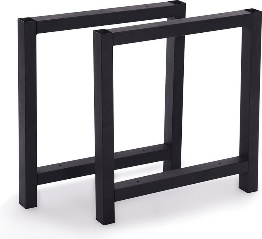 Pochon 2x Tafelpoot DA33 Zwart 6x43x45 Meubelpoot Staal Tafelpoten Zwart Meubelpoten Zwart