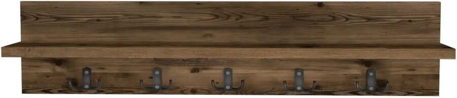 Pochon Kapstok Aya Bruin 11x80x18 Wandkapstok 10 Haken Laagpolige Vloerkleed Kortpolige Vloerkleed
