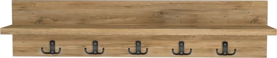 Pochon Kapstok Aya Pijnboom 11x80x18 Wandkapstok 10 Haken Kledinghanger Kapstok Hangend Wandkapstok - Foto 2