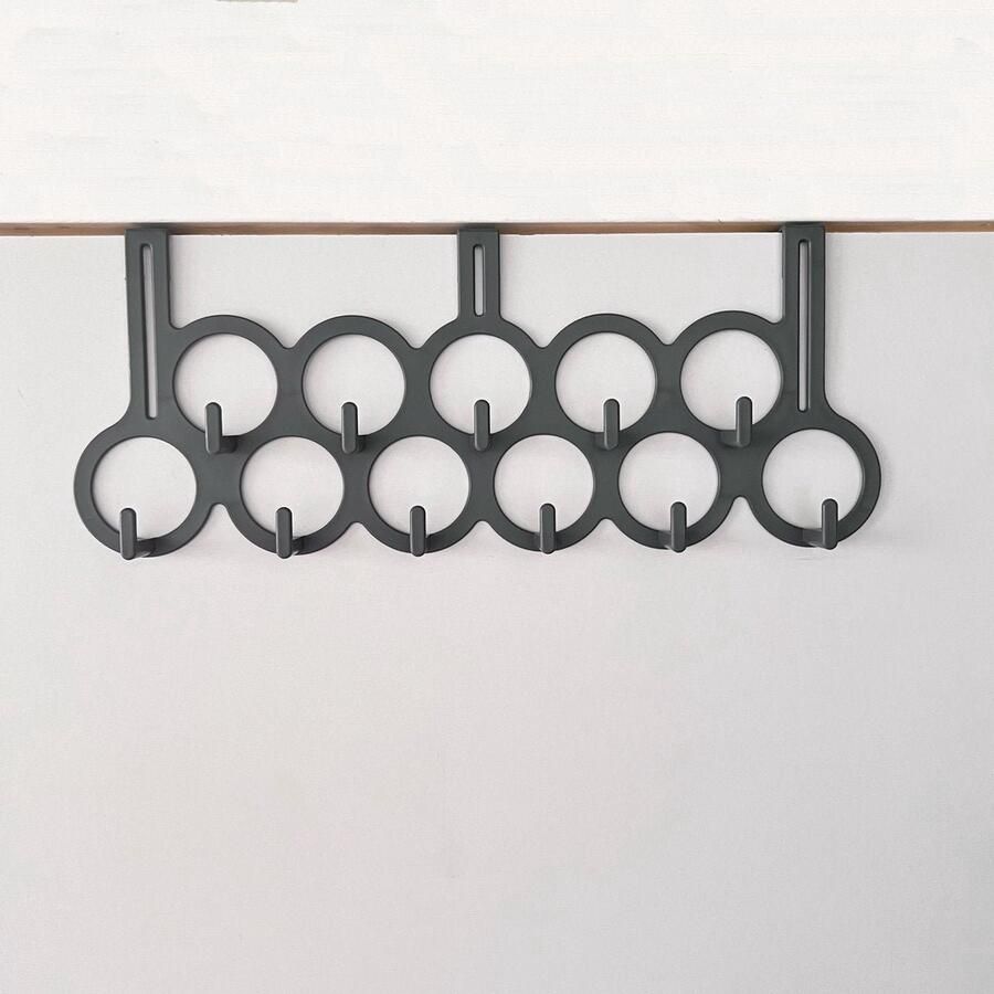 Pochon Kapstok Grijs 11 Haken Grijs Deurkapstok Hangend Kapstok Kledinghanger Kapstok Hangend Wandkapstok