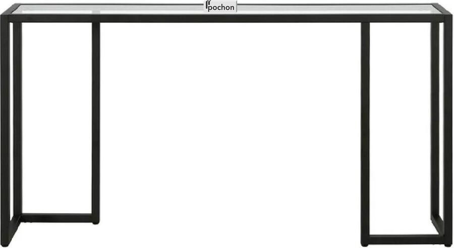 Pochon Industriële Glazendressoir Elegant Zwart 25x120x73 Boekenkast Ladderkast Vakkenkast Kast Opbergkast