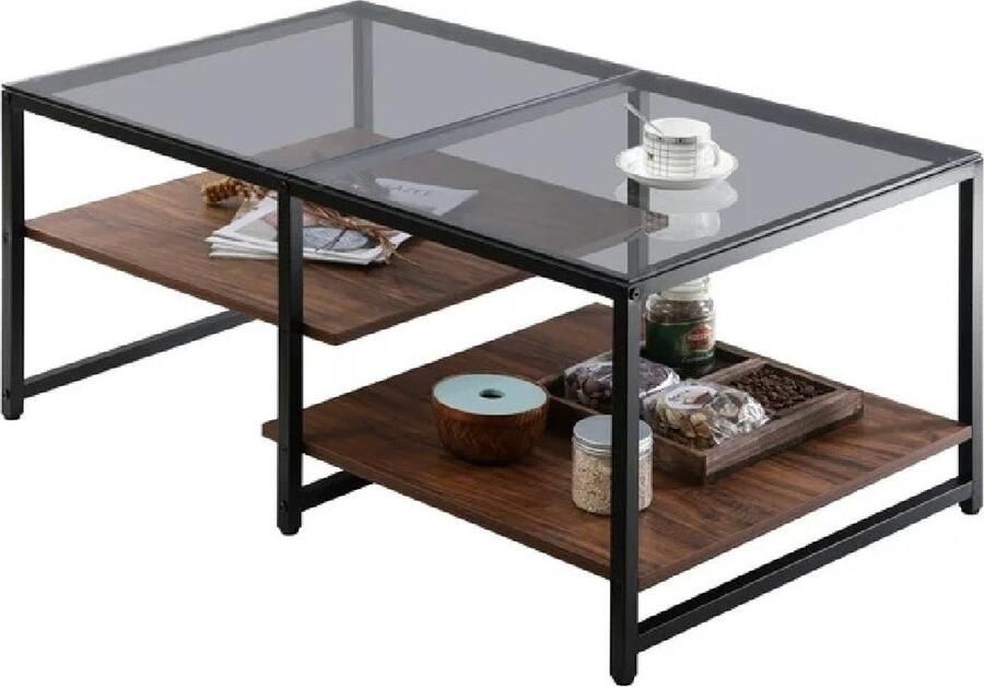 Pochon Salontafel Pema Walnoot 60x100x45