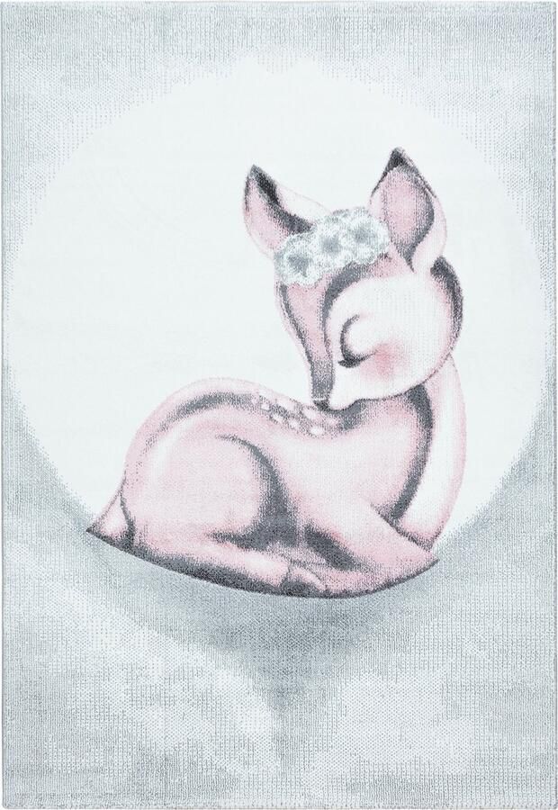 Pochon Tapijt Bambi Roze 150x80x1 Vloerkleed Wolken Laagpolige Vloerkleed Kortpolige Vloerkleed voor Kinderkamer Speelkleed Rechthoekige Tapijt Rechthoekige Vloerkleed - Foto 3