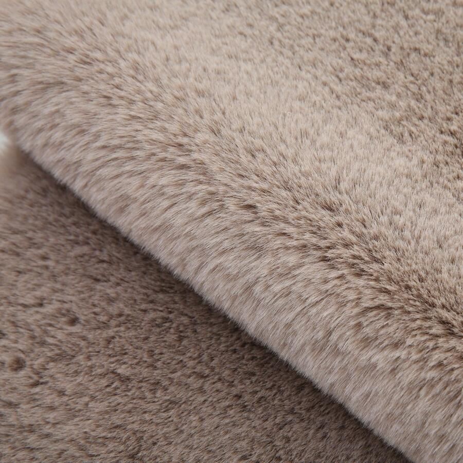 Pochon Tapijt Caty Beige 180x60x2 5 Vloerkleed Imitatieleer Hoogpolige Vloerkleed