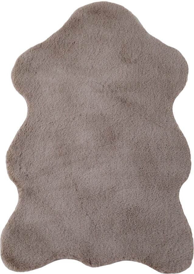 Pochon Tapijt Caty Beige 90x60x2 5 Vloerkleed Imitatieleer Hoogpolige Vloerkleed