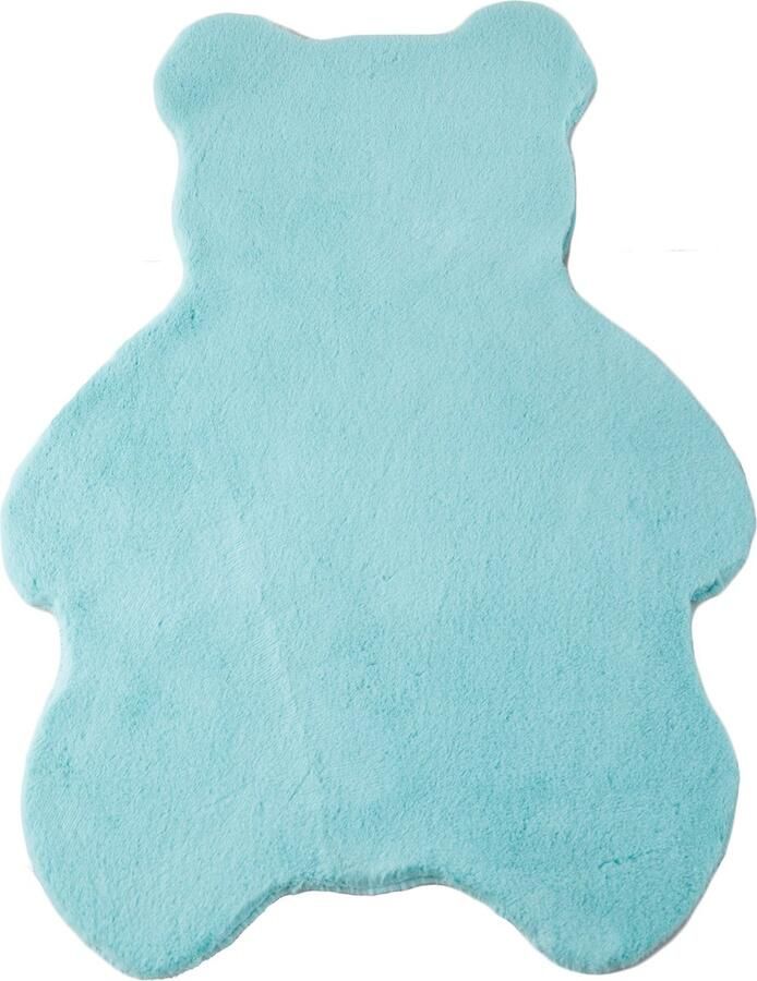 Pochon Tapijt Caty Mint 100x80x2 5 Vloerkleed Beer Hoogpolige Vloerkleed voor Kinderkamer Speelkleed