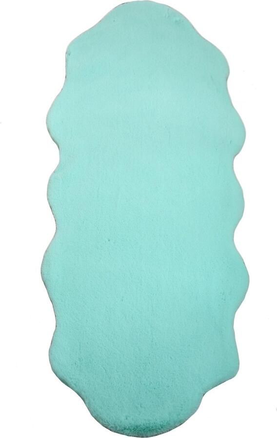 Pochon Tapijt Caty Mint 180x60x2 5 Vloerkleed Imitatieleer Hoogpolige Vloerkleed