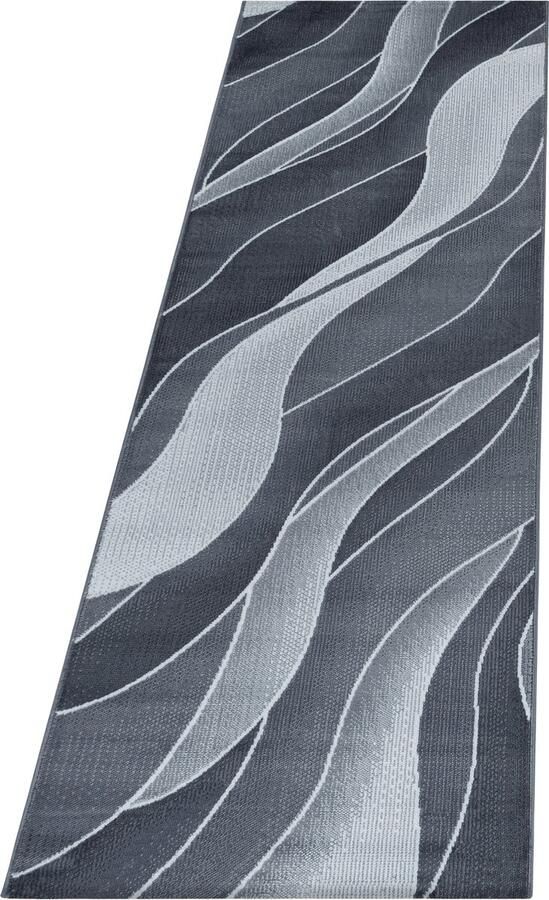 Pochon Tapijt Costa Grijs 250x80x0 9 Vloerkleed Golven Laagpolige Vloerkleed Kortpolige Vloerkleed Rechthoekige Tapijt Rechthoekige Vloerkleed