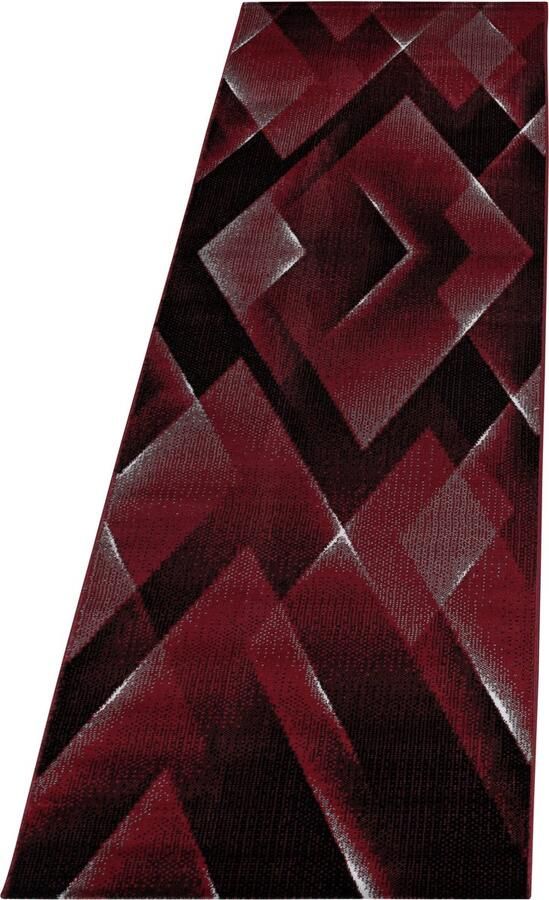 Pochon Tapijt Costa Rood 250x80x0 9 Vloerkleed Gestreept Laagpolige Vloerkleed Kortpolige Vloerkleed Rechthoekige Tapijt Rechthoekige Vloerkleed