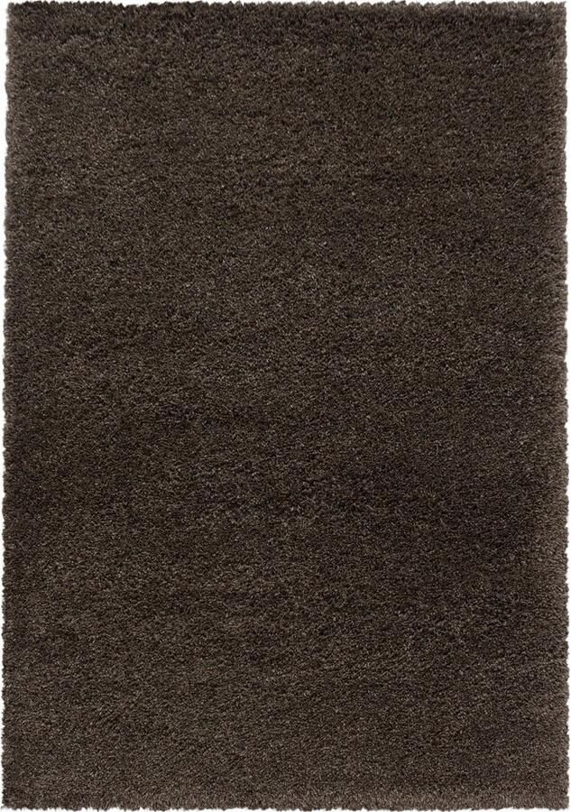 Pochon Tapijt Fluffy Bruin 370x280x3 Vloerkleed Effen Hoogpolige Vloerkleed Rechthoekige Tapijt Rechthoekige Vloerkleed