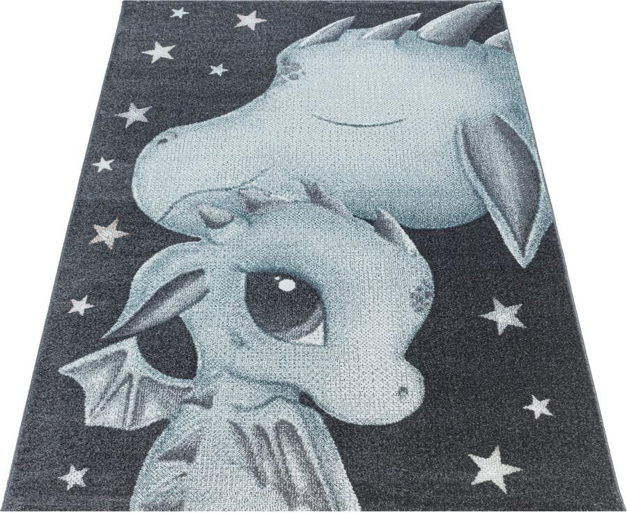 Pochon Tapijt Funny Blauw 200x140x1 1 Vloerkleed Draak Hoogpolige Vloerkleed voor Kinderkamer Speelkleed Rechthoekige Tapijt Rechthoekige Vloerkleed