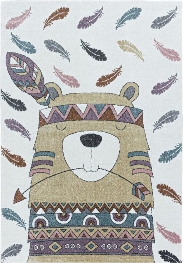 Pochon Tapijt Funny Geel 200x140x1 1 Vloerkleed Beer Hoogpolige Vloerkleed voor Kinderkamer Speelkleed Rechthoekige Tapijt Rechthoekige Vloerkleed