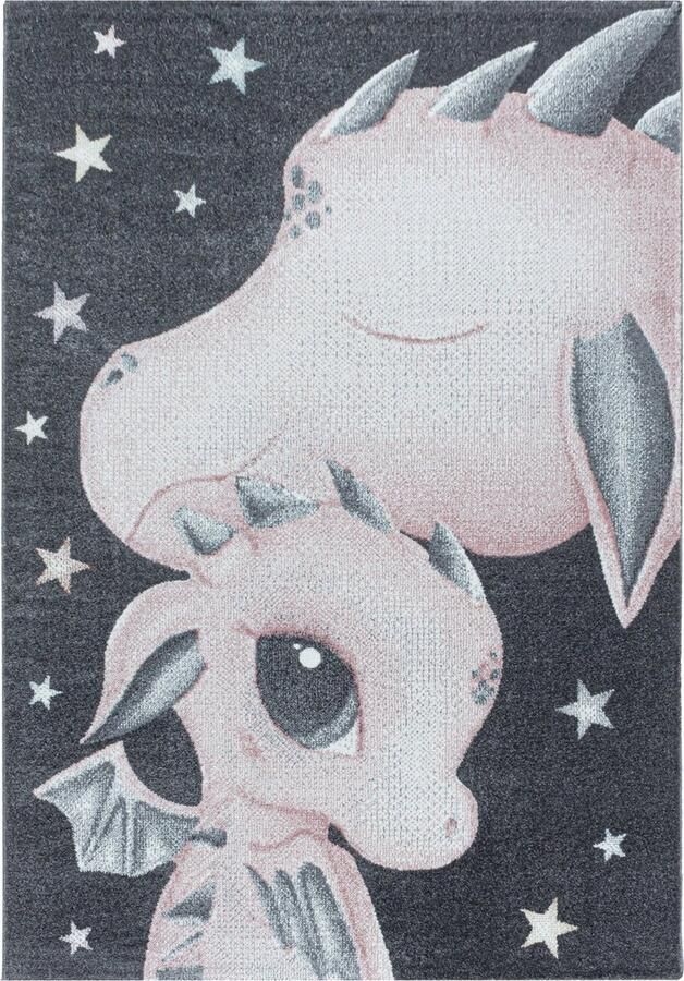 Pochon Tapijt Funny Roze 290x200x1 1 Vloerkleed Maan en Sterren Hoogpolige Vloerkleed voor Kinderkamer Speelkleed Rechthoekige Tapijt Rechthoekige Vloerkleed