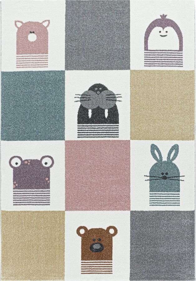 Pochon Tapijt Funny Veelkleurig 200x140x1 1 Vloerkleed Dieren Hoogpolige Vloerkleed voor Kinderkamer Speelkleed Rechthoekige Tapijt Rechthoekige Vloerkleed