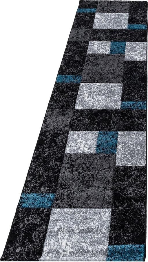 Pochon Tapijt Hawaii Turquoise 300x80x1 3 Vloerkleed Geruit Hoogpolige Vloerkleed Rechthoekige Tapijt Rechthoekige Vloerkleed