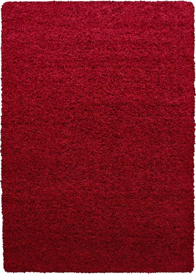 Pochon Tapijt Life Rood 230x160x3 Vloerkleed Geruit Hoogpolige Vloerkleed Rechthoekige Tapijt Rechthoekige Vloerkleed - Foto 2