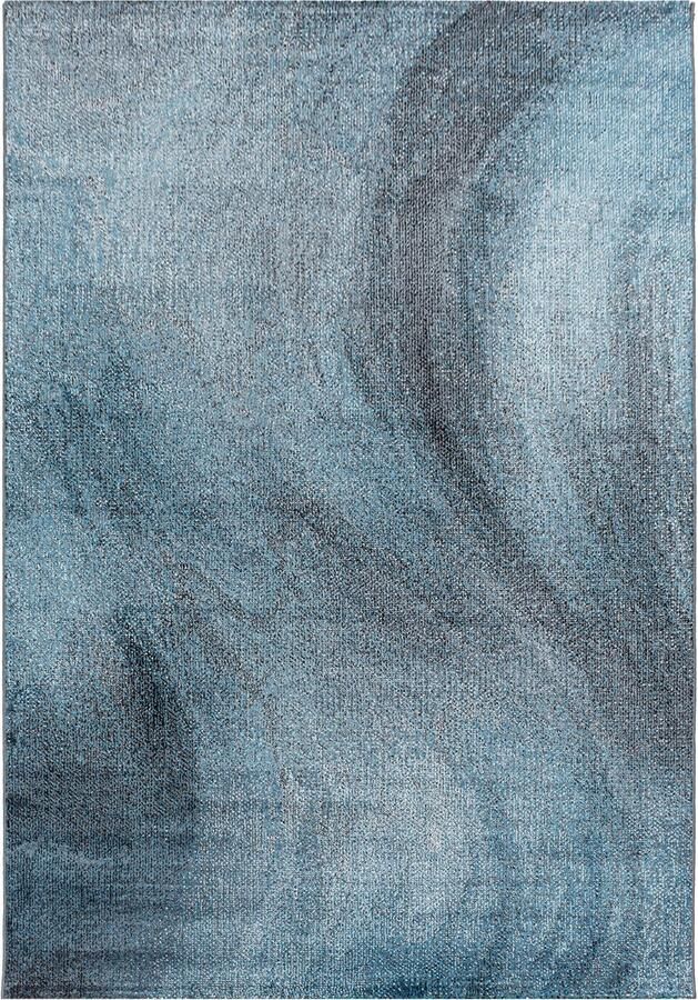 Pochon Tapijt Ottawa Blauw 170x120x0 8 Vloerkleed Golven Laagpolige Vloerkleed Kortpolige Vloerkleed Rechthoekige Tapijt Rechthoekige Vloerkleed
