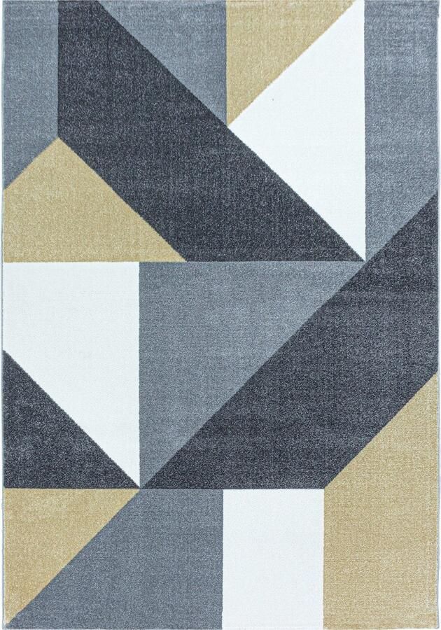 Pochon Tapijt Ottawa Geel 230x160x0 8 Vloerkleed Geometrisch Laagpolige Vloerkleed Kortpolige Vloerkleed Rechthoekige Tapijt Rechthoekige Vloerkleed
