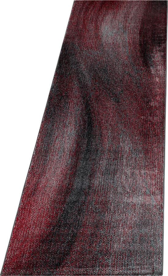 Pochon Tapijt Ottawa Rood 250x80x0 8 Vloerkleed Golven Laagpolige Vloerkleed Kortpolige Vloerkleed Rechthoekige Tapijt Rechthoekige Vloerkleed