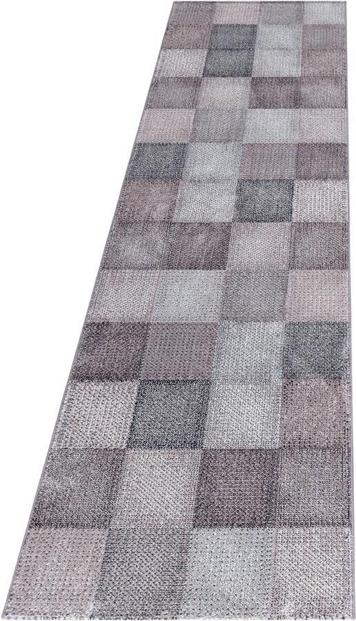 Pochon Tapijt Ottawa Roze 250x80x0 8 Vloerkleed Geruit Laagpolige Vloerkleed Kortpolige Vloerkleed Rechthoekige Tapijt Rechthoekige Vloerkleed