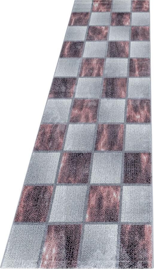 Pochon Tapijt Ottawa Roze 250x80x0 8 Vloerkleed Geruit Laagpolige Vloerkleed Kortpolige Vloerkleed Rechthoekige Tapijt Rechthoekige Vloerkleed - Foto 2