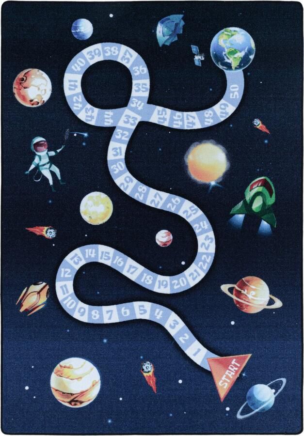 Pochon Tapijt Play Donkerblauw 150x100x0 7 Vloerkleed Ruimte Laagpolige Vloerkleed Kortpolige Vloerkleed voor Kinderkamer Speelkleed Rechthoekige Tapijt Rechthoekige Vloerkleed