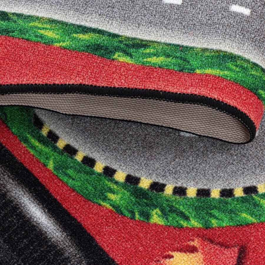 Pochon Tapijt Play Rood 150x100x0 7 Vloerkleed Racebaan Laagpolige Vloerkleed Kortpolige Vloerkleed voor Kinderkamer Speelkleed Rechthoekige Tapijt Rechthoekige Vloerkleed