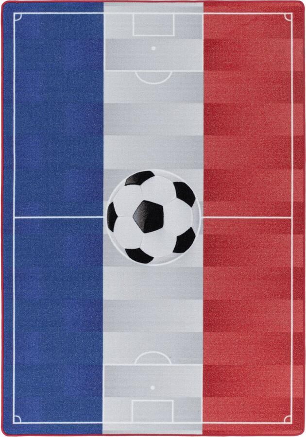 Pochon Tapijt Play Wit 150x100x0 7 Vloerkleed Voetbal Laagpolige Vloerkleed Kortpolige Vloerkleed voor Kinderkamer Speelkleed Rechthoekige Tapijt Rechthoekige Vloerkleed