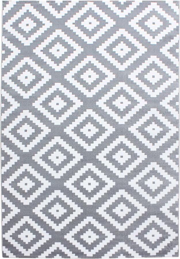 Pochon Tapijt Plus Grijs 200x140x0 6 Vloerkleed Geometrisch Laagpolige Vloerkleed Kortpolige Vloerkleed Rechthoekige Tapijt Rechthoekige Vloerkleed