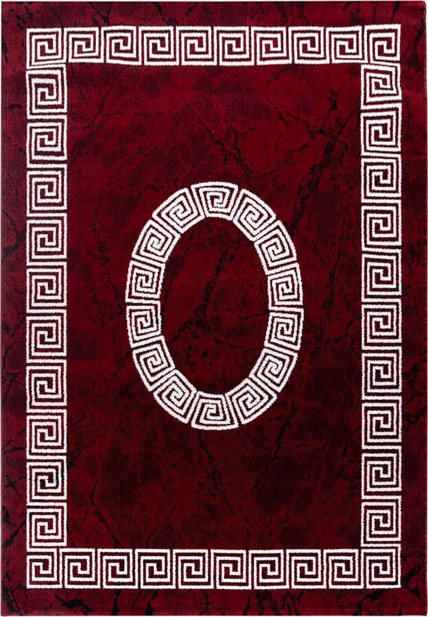 Pochon Tapijt Plus Rood 200x140x0 6 Vloerkleed Meander Laagpolige Vloerkleed Kortpolige Vloerkleed Rechthoekige Tapijt Rechthoekige Vloerkleed