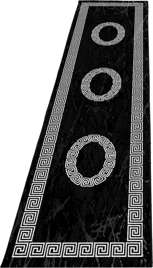 Pochon Tapijt Plus Zwart 300x80x0 6 Vloerkleed Meander Laagpolige Vloerkleed Kortpolige Vloerkleed Rechthoekige Tapijt Rechthoekige Vloerkleed