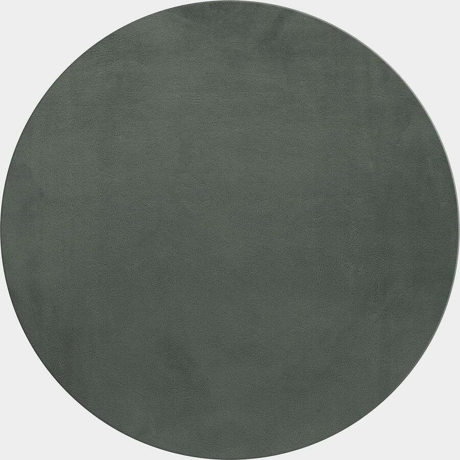 Pochon Tapijt Pouffy Groen 200x200x2 Vloerkleed Effen Hoogpolige Vloerkleed Ronde Vloerkleed Ronde Tapijt