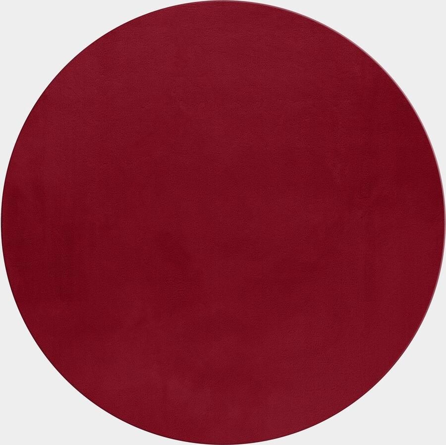 Pochon Tapijt Pouffy Rood 200x200x2 Vloerkleed Effen Hoogpolige Vloerkleed Ronde Vloerkleed Ronde Tapijt