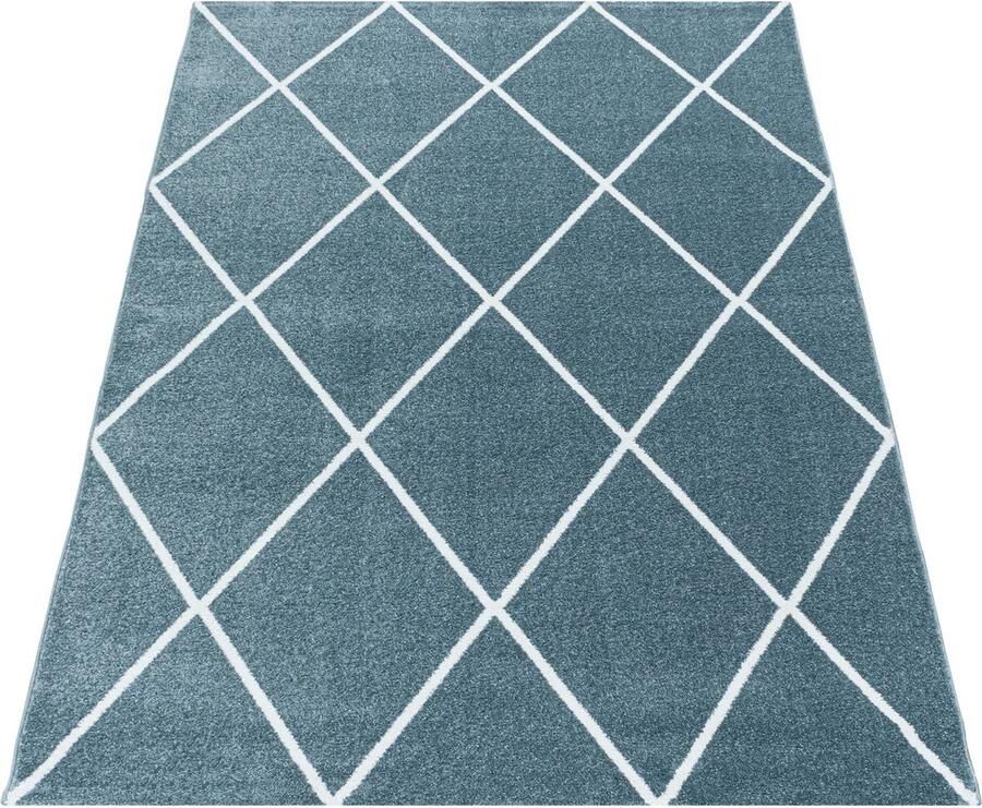 Pochon Tapijt Rio Blauw 230x160x1 1 Vloerkleed Geometrisch Hoogpolige Vloerkleed Rechthoekige Tapijt Rechthoekige Vloerkleed