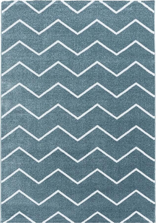 Pochon Tapijt Rio Blauw 150x80x1 1 Vloerkleed Geometrisch Hoogpolige Vloerkleed Rechthoekige Tapijt Rechthoekige Vloerkleed