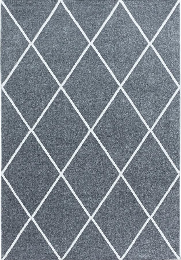 Pochon Tapijt Rio Zilver 200x140x1 1 Vloerkleed Geometrisch Hoogpolige Vloerkleed Rechthoekige Tapijt Rechthoekige Vloerkleed